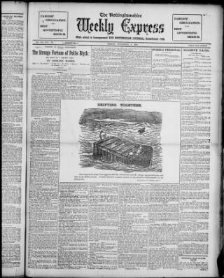 cover page of Nottinghamshire Weekly Express published on November 2, 1900