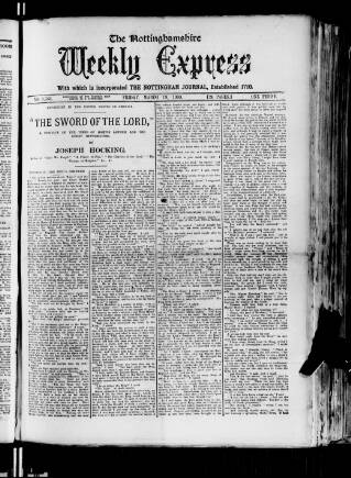 cover page of Nottinghamshire Weekly Express published on March 19, 1909