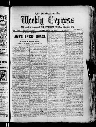cover page of Nottinghamshire Weekly Express published on June 18, 1915