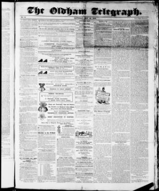 cover page of Illustrated Oldham Telegraph published on May 28, 1859