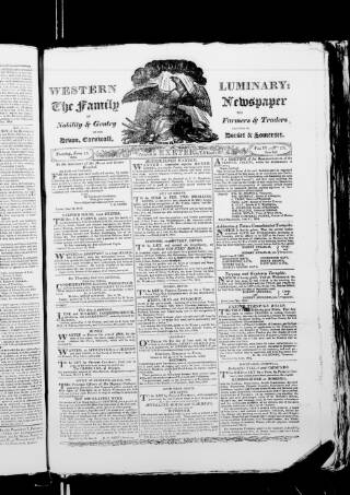 cover page of Flindell's Western Luminary published on June 18, 1816