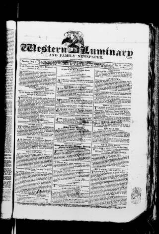 cover page of Flindell's Western Luminary published on May 4, 1819