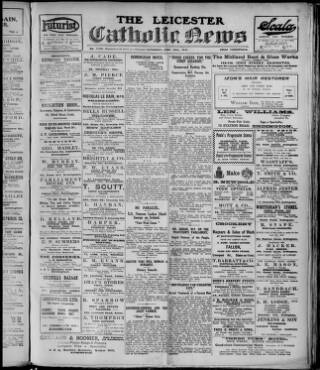 cover page of Leicester Catholic News published on June 18, 1921
