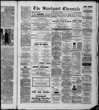 cover page of Stockport Chronicle published on May 4, 1891