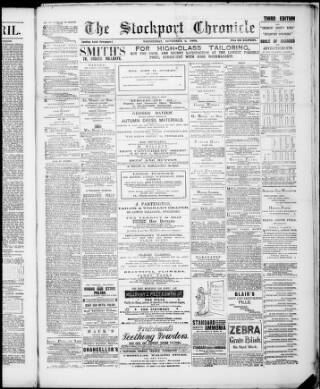 cover page of Stockport Chronicle published on November 2, 1892