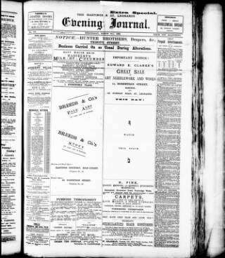 cover page of Evening Journal published on March 19, 1890