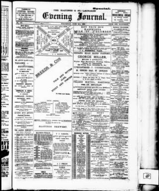 cover page of Evening Journal published on June 18, 1890