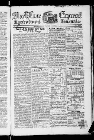cover page of Mark Lane Express published on September 17, 1855