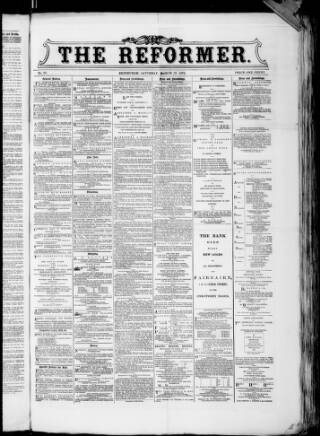 cover page of Reformer (Edinburgh) published on March 19, 1870