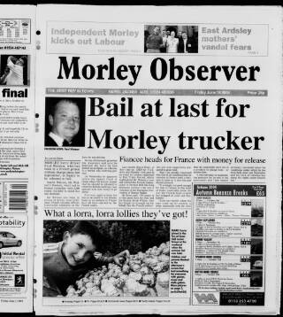 cover page of Morley Observer published on June 18, 2004