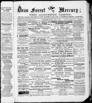 cover page of Dean Forest Mercury published on May 10, 1889