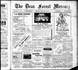 cover page of Dean Forest Mercury published on June 18, 1943