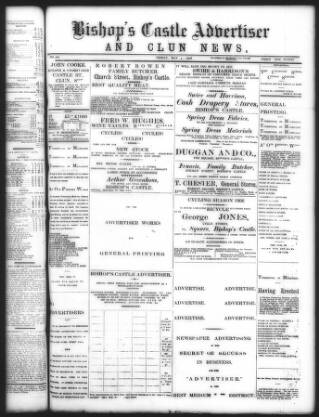cover page of Bishop's Castle Advertiser and Clun News published on May 4, 1906