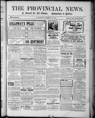 cover page of Provincial News (Lydney) published on March 19, 1910