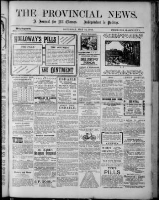 cover page of Provincial News (Lydney) published on May 14, 1910