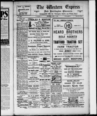cover page of Western Express published on May 4, 1918