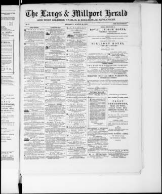 cover page of Largs & Millport Herald published on August 23, 1883