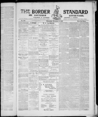 cover page of Border Standard published on November 3, 1886