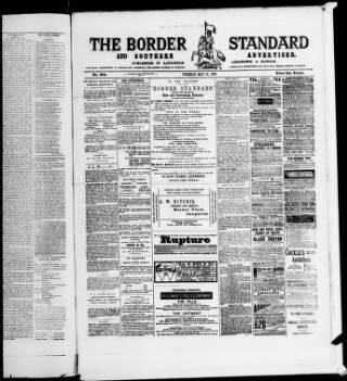 cover page of Border Standard published on May 10, 1887