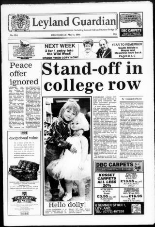 cover page of Leyland Guardian published on May 4, 1994