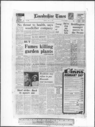 cover page of Hull Times published on May 4, 1973