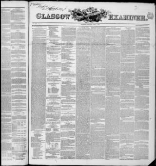 cover page of Glasgow Examiner published on April 1, 1848