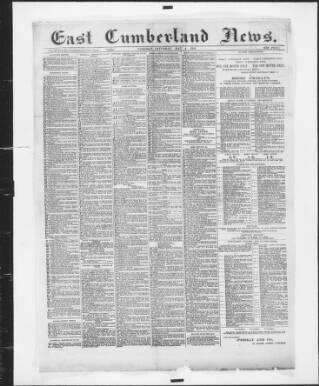 cover page of East Cumberland News published on May 4, 1901