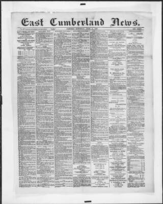cover page of East Cumberland News published on June 8, 1901