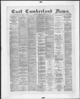 cover page of East Cumberland News published on August 17, 1901