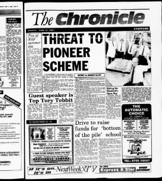cover page of Stafford & Stone Chronicle published on June 18, 1993