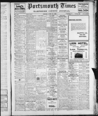 cover page of Portsmouth Times and Naval Gazette published on June 18, 1915