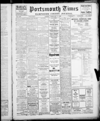 cover page of Portsmouth Times and Naval Gazette published on February 2, 1917