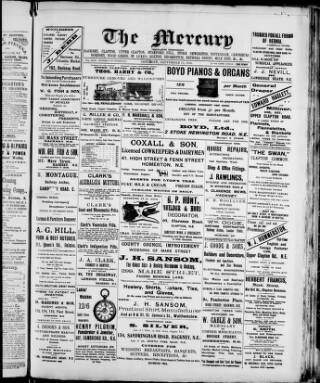 cover page of Hackney Mercury published on September 17, 1904