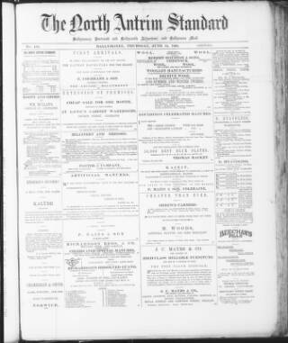cover page of North Antrim Standard published on June 18, 1896