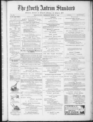 cover page of North Antrim Standard published on June 18, 1903