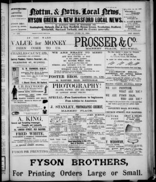 cover page of Nottingham Advertiser published on June 18, 1909