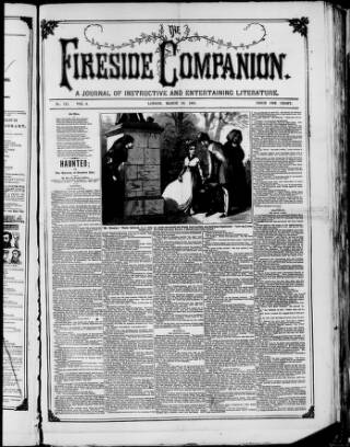 cover page of Fireside Companion published on March 19, 1881
