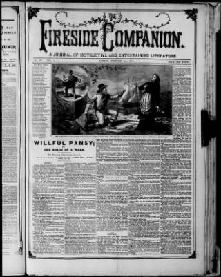 cover page of Fireside Companion published on February 2, 1884