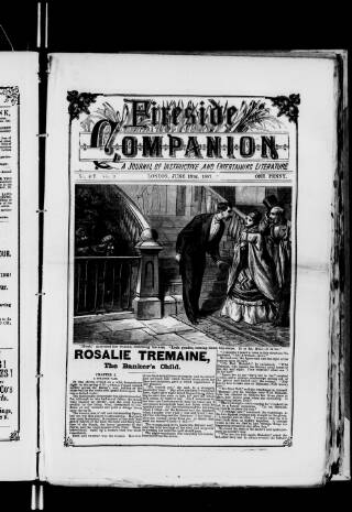 cover page of Fireside Companion published on June 18, 1887