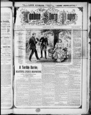cover page of Fireside Companion published on June 18, 1898