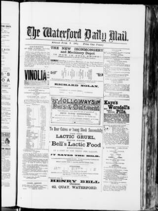 cover page of Waterford Mail published on June 8, 1894