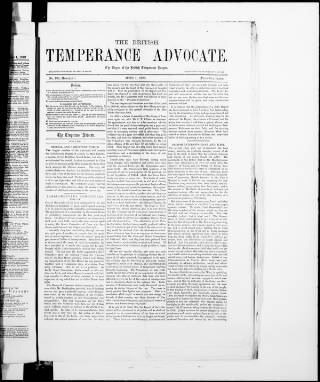 cover page of British Temperance Advocate published on June 1, 1878