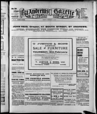 cover page of St. Andrews Gazette published on February 12, 1915