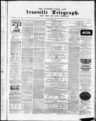 cover page of Codnor Park and Ironville Telegraph published on September 17, 1864