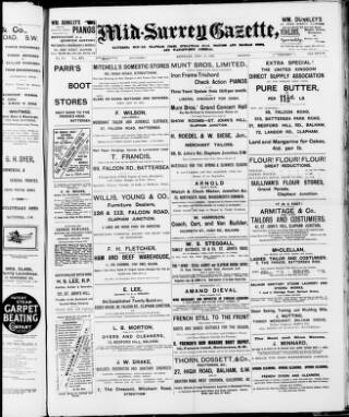 cover page of Mid-Surrey Gazette published on June 18, 1892