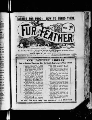 cover page of Fur and Feather published on May 4, 1917
