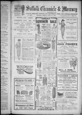 cover page of Suffolk Chronicle published on June 18, 1920