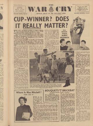 cover page of War Cry published on May 4, 1957