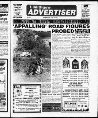 cover page of Linlithgow Advertiser published on June 18, 1997