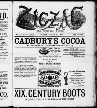 cover page of Zigzag published on May 4, 1882
